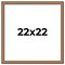 Square Slim Profile Gold Picture Frame - UV Acrylic, Foam Board Backing, Hanging Hardware